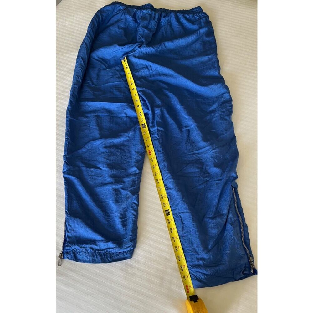 Nike Force Men's Nylon Joggers Lined Blue Embroiderede Swoosh Zip @ Legs